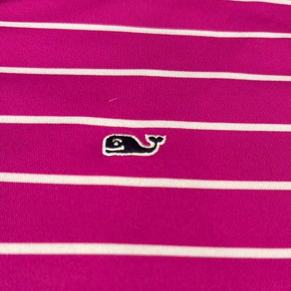 Vineyard Vines Men's Striped Performance Polo Shirt - Pink and Blue - Picture 4 of 9